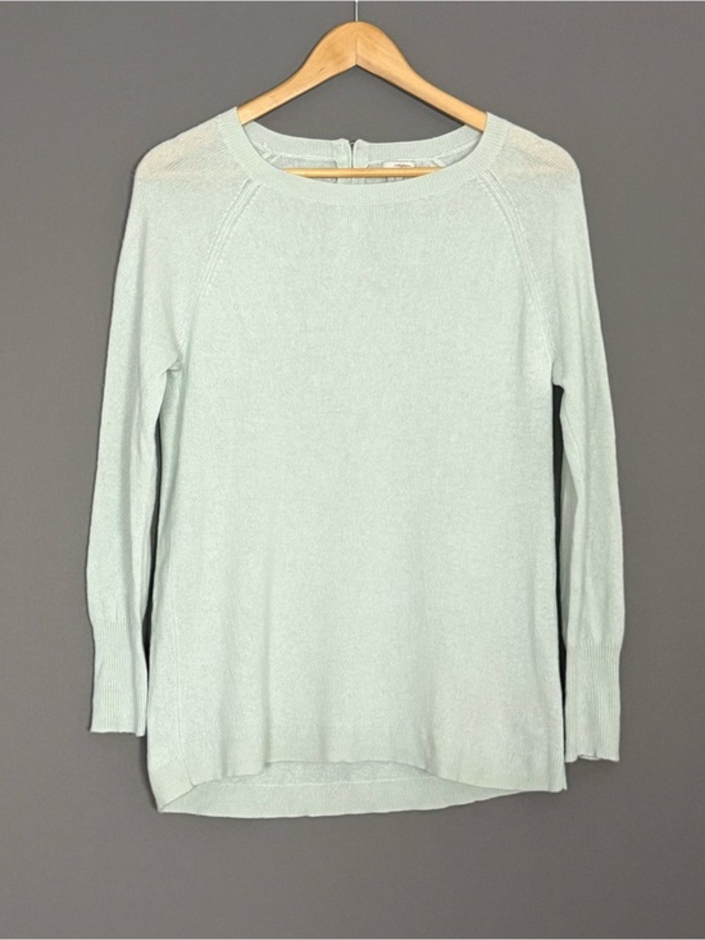 Halogen 100% Cashmere Zip Back Sweater Women’s Mint Green Small